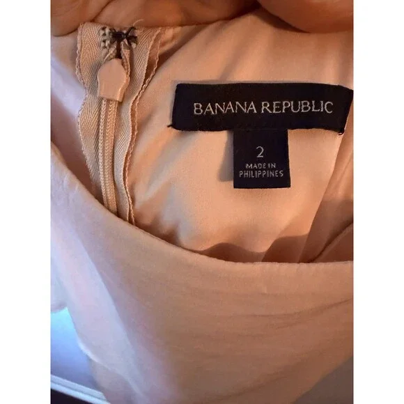 Banana Republic Spaghetti Strap‎ Loose Fit Slip Dress 2 Light Pink Homecoming - Picture 7 of 10